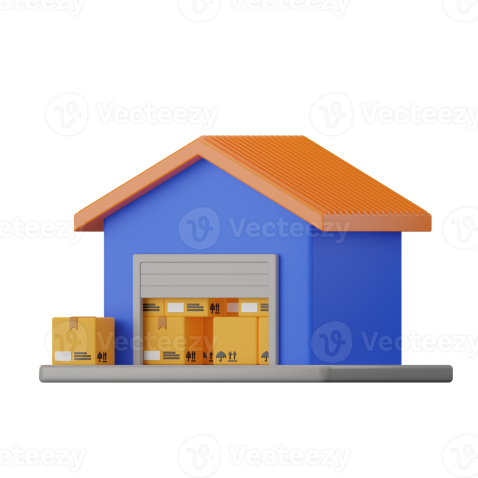 Warehouse Logistic 3D Illustrations png