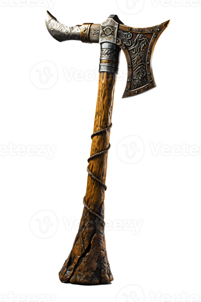 ancient axe isolated on transparent background , png