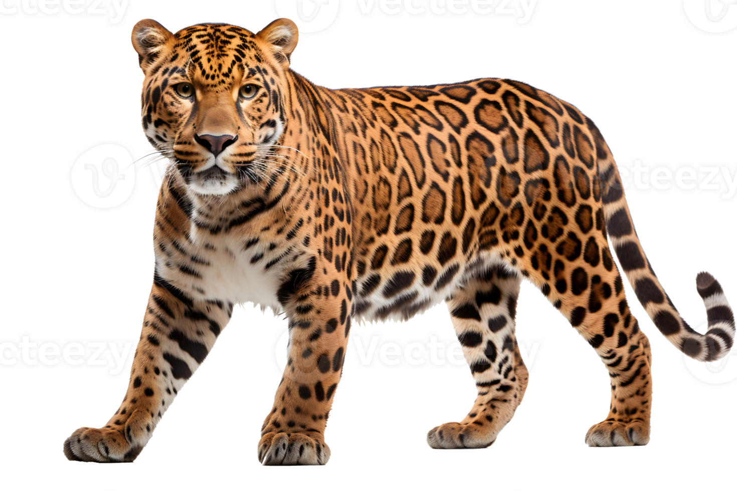 Jaguar isoliert auf transparent Hintergrund ,Leopard wilde Katze Clip Art ,generativ ai png