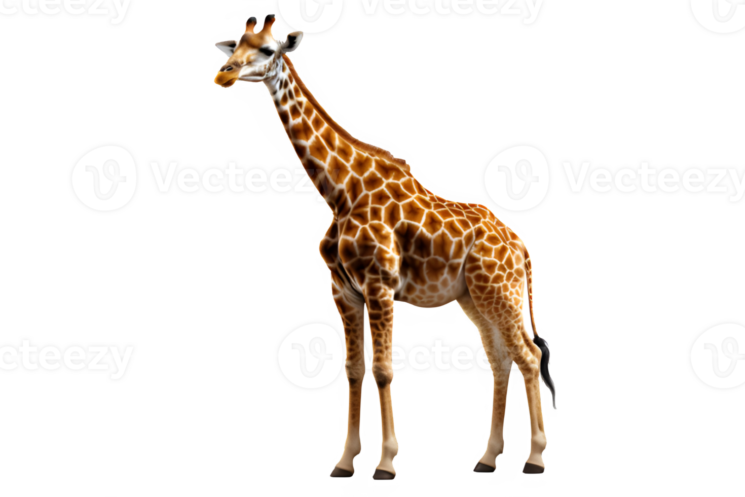 giraffe geïsoleerd Aan transparant achtergrond ,generatief ai png