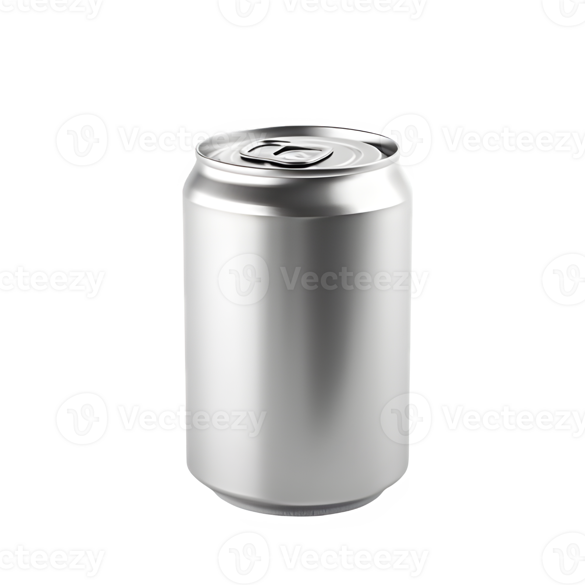 canned drink packaging isolated on transparent background, empty canned