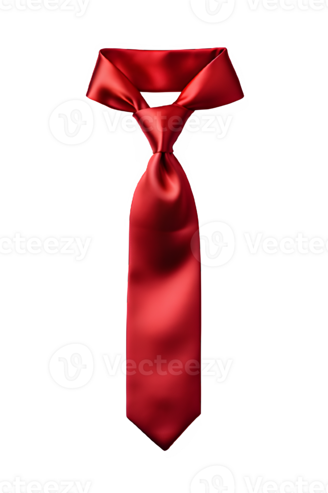 red necktie isolated on transparent background ,red tie isolated png ,generative ai