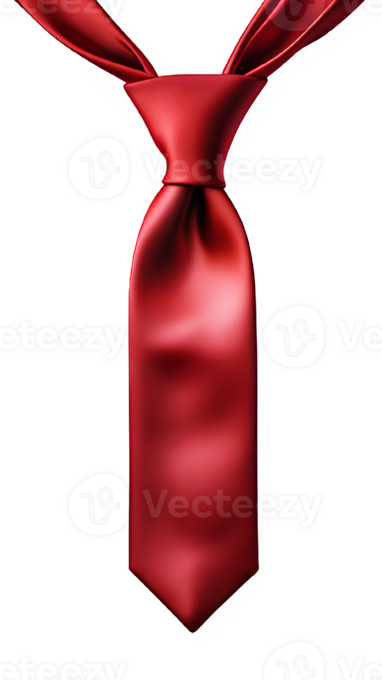 red necktie isolated on transparent background ,red tie isolated png ,generative ai