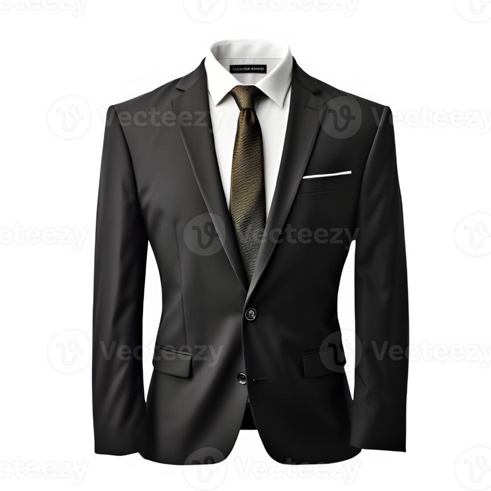 tuxedo suit mockup on transparent background ,tuxedo isolated cut out ,generative ai png