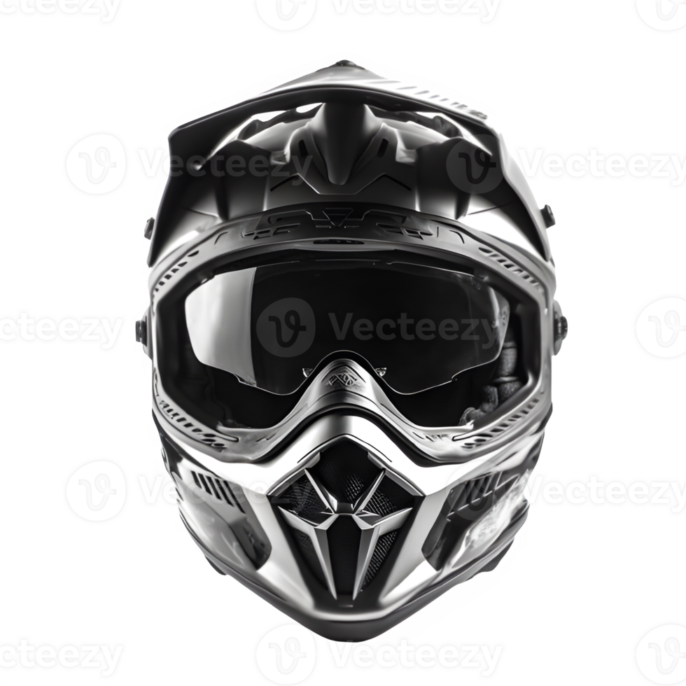 dirt bike helmet isolated on transparent background ,motocross helmet ,generative ai png