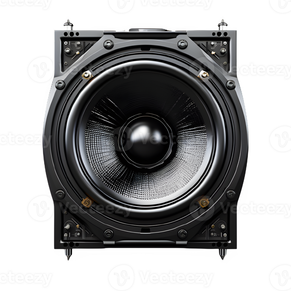 music speaker isolated on transparent background ,music player cut out generative ai png