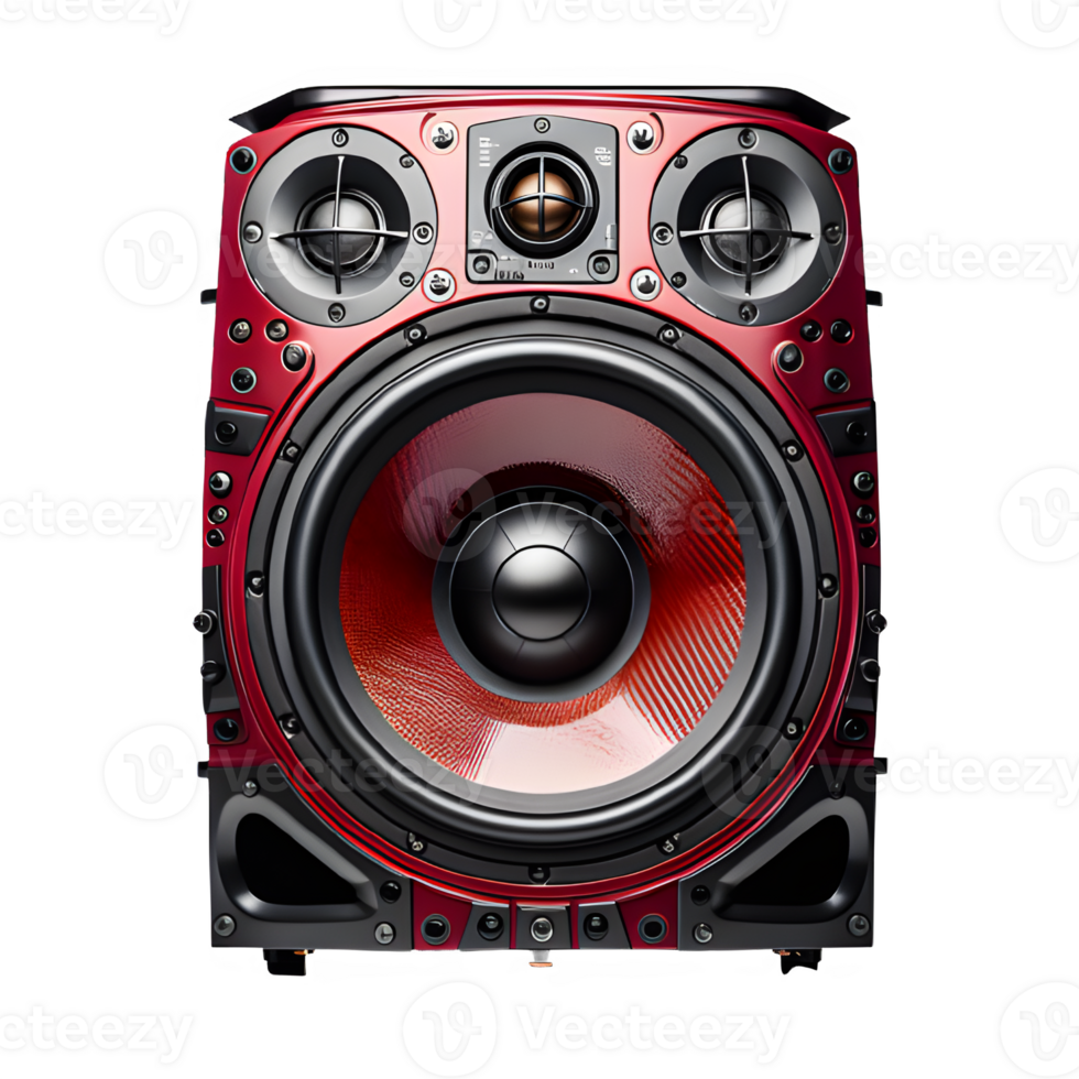 music speaker isolated on transparent background ,music player cut out generative ai png