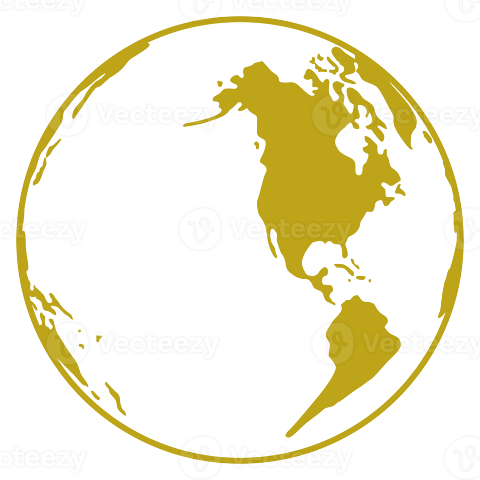 mundo mapa en globo silueta para icono, símbolo, aplicación, sitio web, pictograma, logo tipo, Arte ilustración o gráfico diseño elemento. formato png