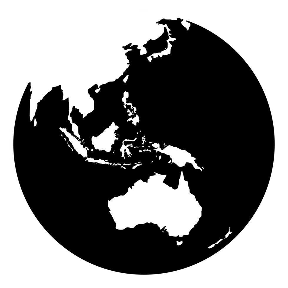 Indonesia Map on the World Map Globe Silhouette, can use for Icon, Symbol, App, Website, Pictogram, Logo Type, Art Illustration or Graphic Design Element. Format PNG