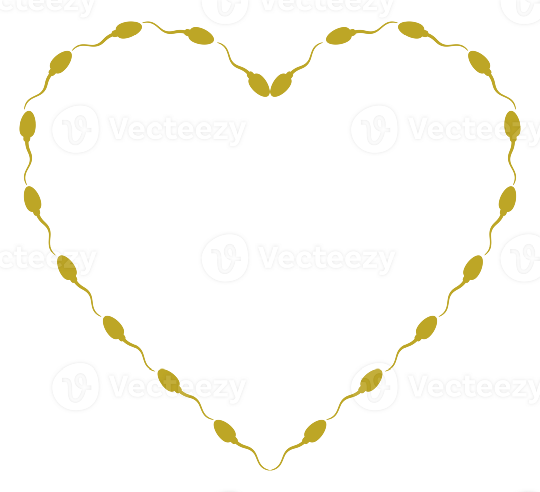 cœur forme, l'amour icône symbole établi de sperme silhouette, pour logo taper, art illustration, applications, site Internet, pictogramme ou graphique conception élément. format png