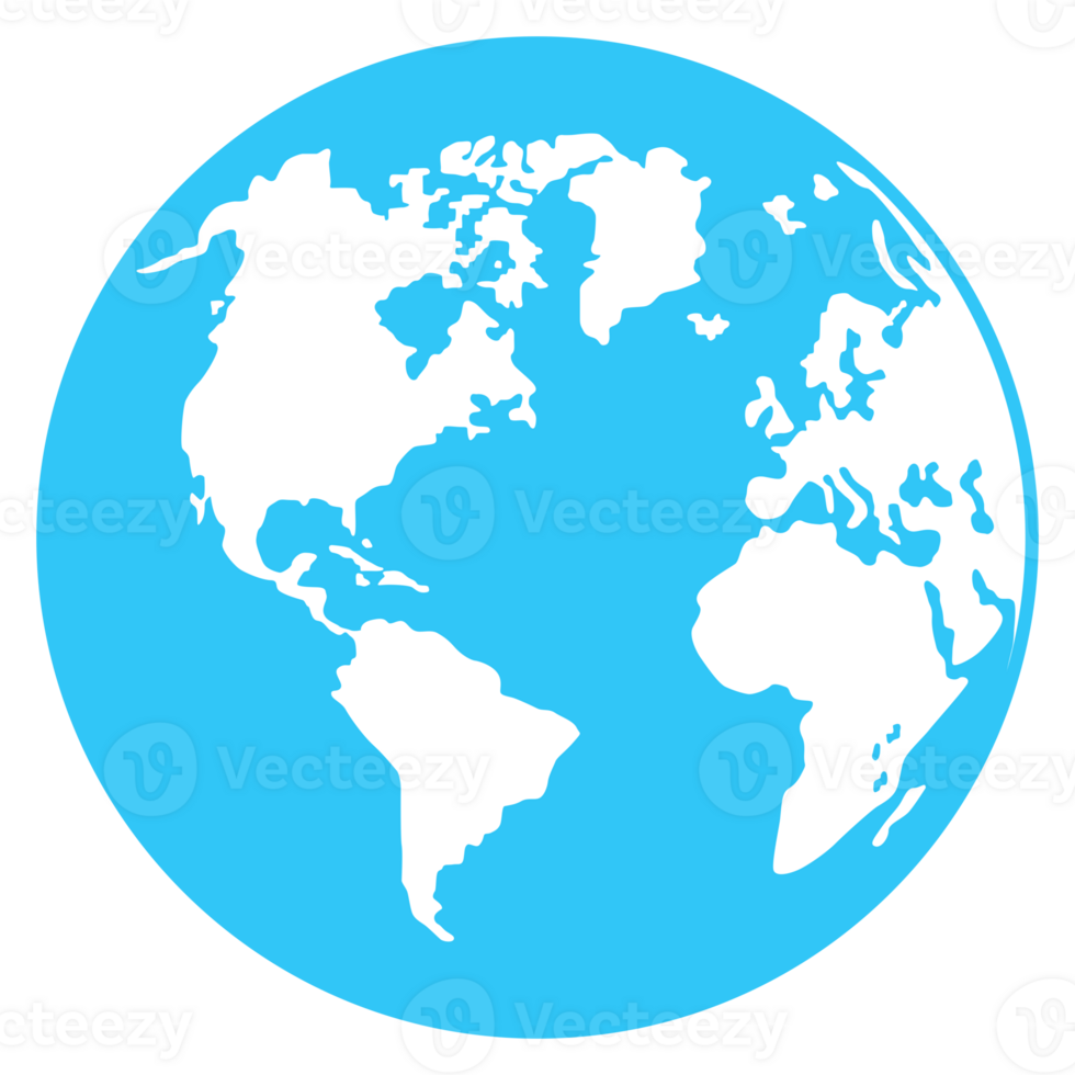 mondo carta geografica su globo silhouette per icona, simbolo, app, sito web, pittogramma, logo genere, arte illustrazione o grafico design elemento. formato png