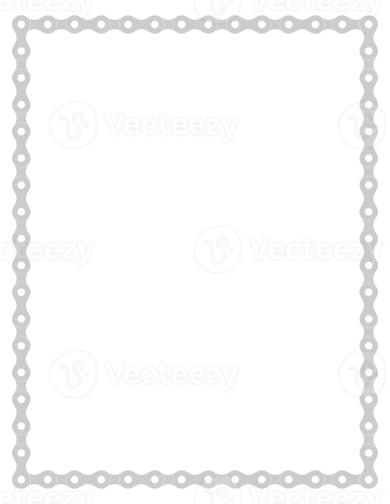 Frame for Picture or Photo Image Create from Chain of the Motorcycle, Bike, Bicycle or Machine. Format PNG