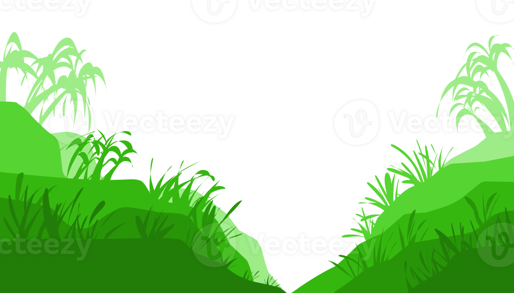 Background illustration of a natural theme that contains green elements. Perfect for wallpapers, backgrounds, banners, magazine covers and others with nature and natural themes. png