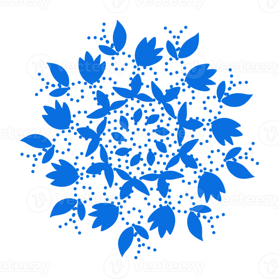 Blue color ethnic mandala patern design illustration. Perfect for logos, icons, stickers, tattoos, design elements for websites, advertisements and more. png
