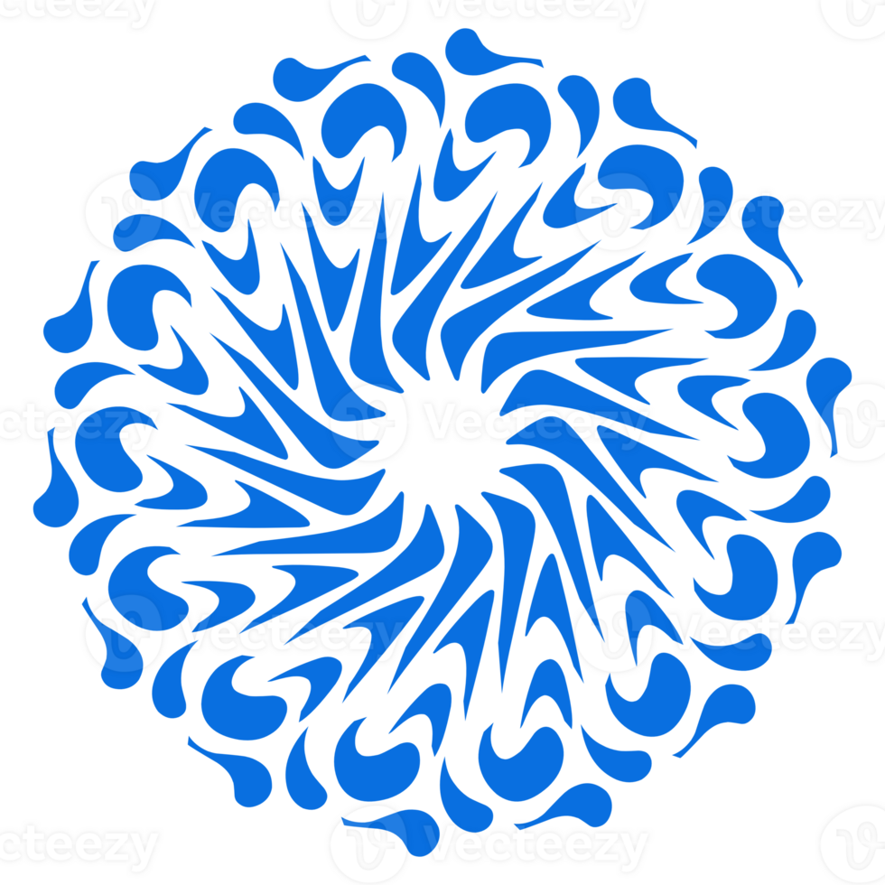 Blue color ethnic mandala patern design illustration. Perfect for logos, icons, stickers, tattoos, design elements for websites, advertisements and more. png