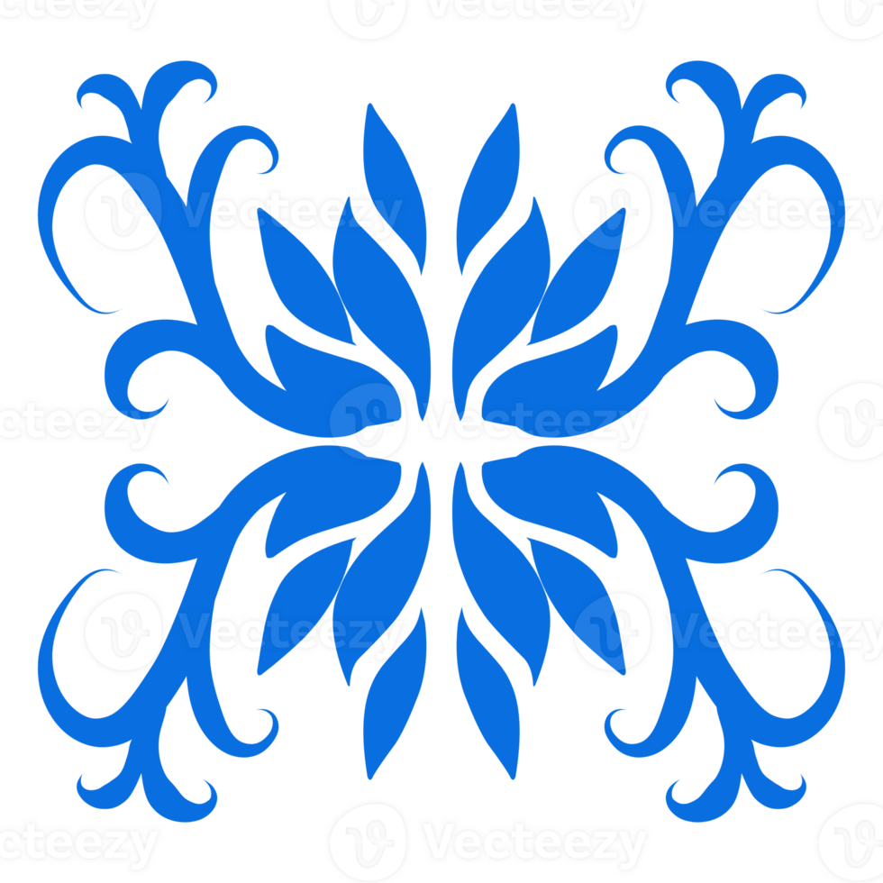 Blue color ethnic mandala patern design illustration. Perfect for logos, icons, stickers, tattoos, design elements for websites, advertisements and more. png