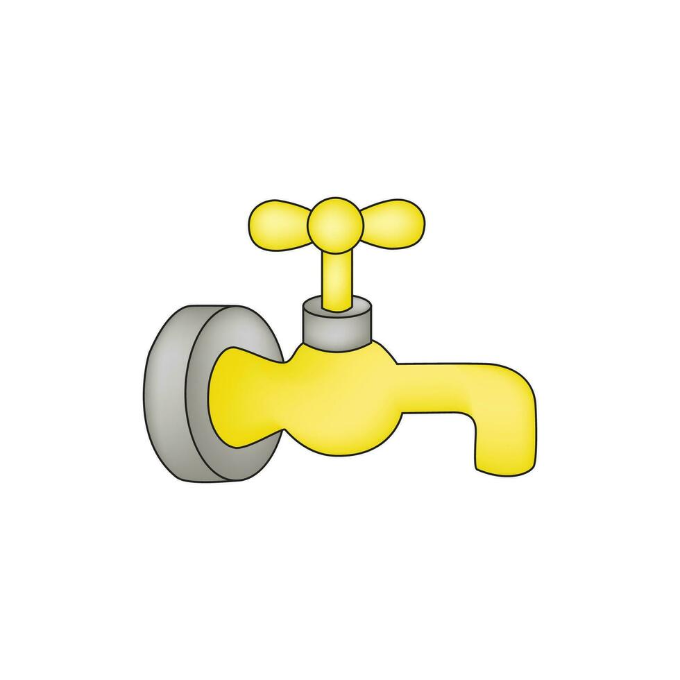Water tap. Isolated on white background. vector
