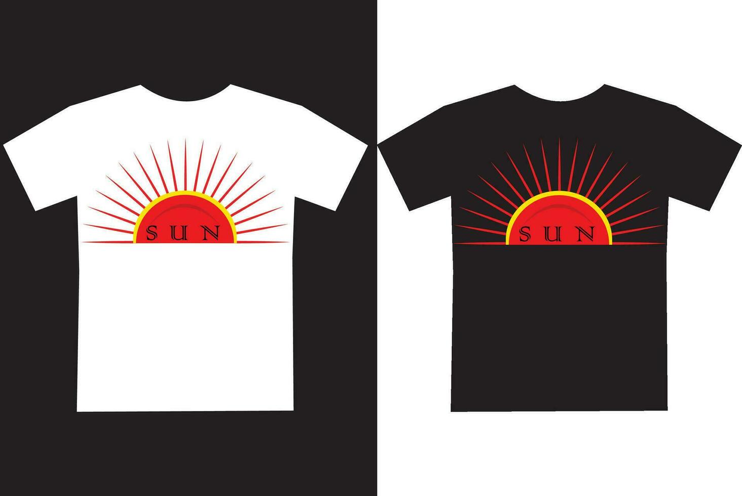 sun T shirt design vector file.