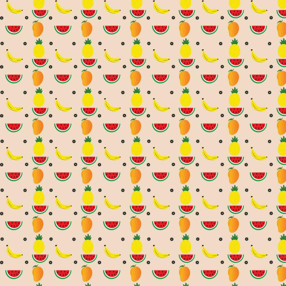 Fruit pattern AOP All over print T shirt design and other design. vector