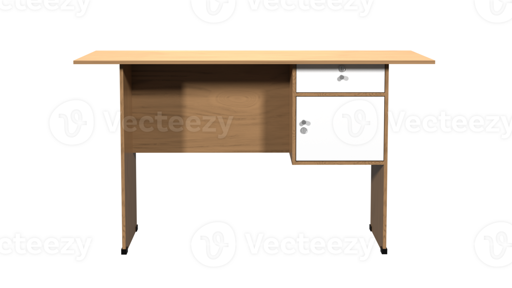 3d rendering of office desk collection, suitable for selling interior assets png