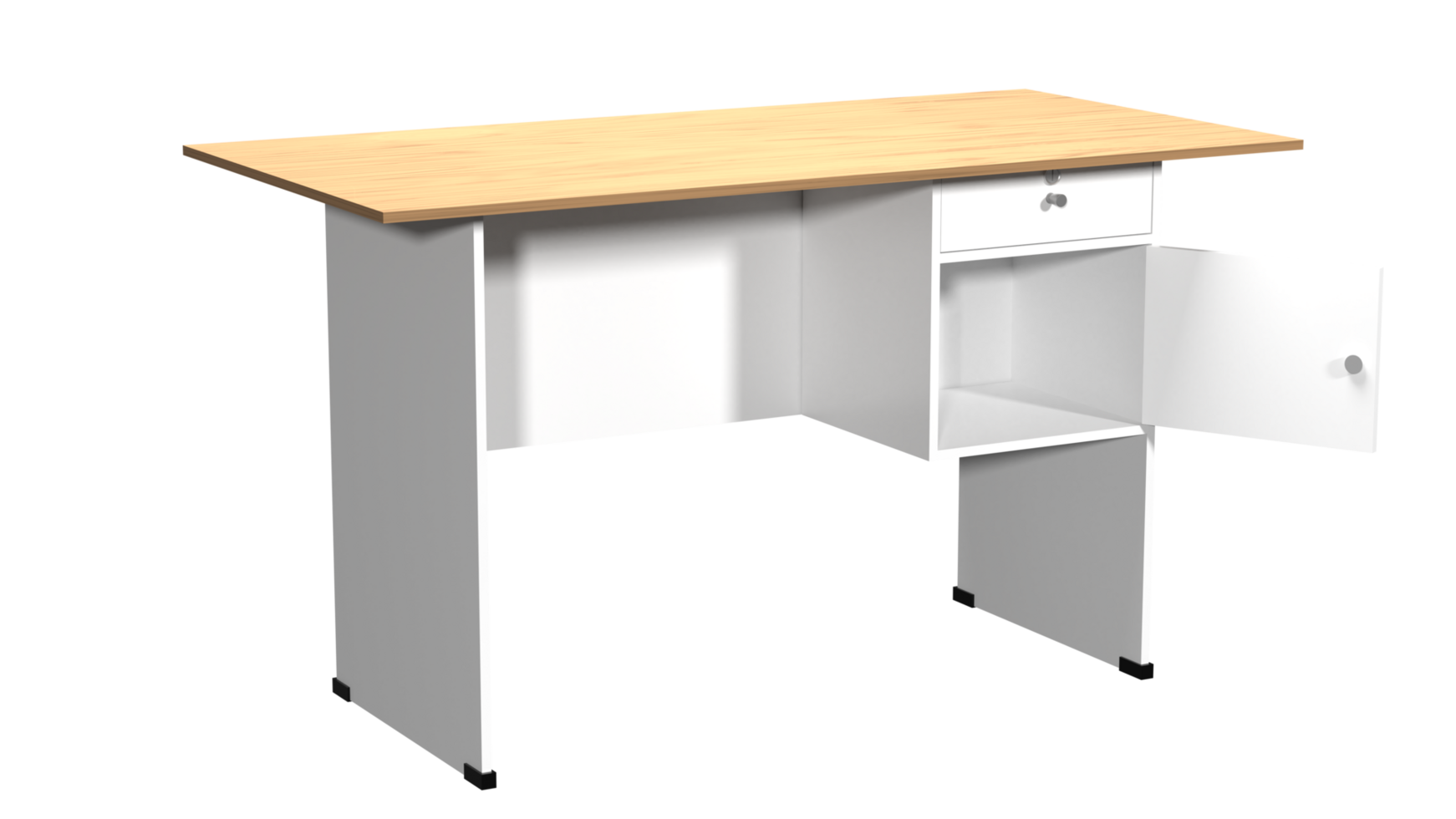 3d rendering of office desk collection, suitable for selling interior assets png