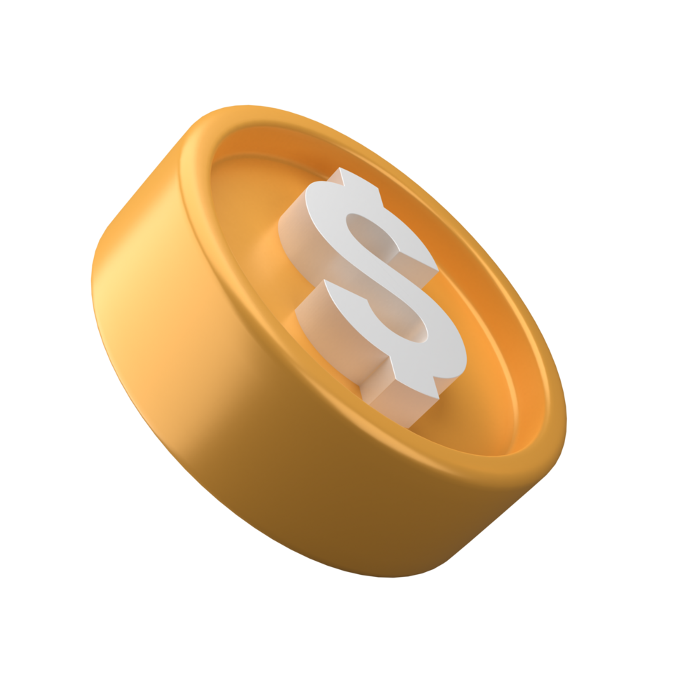 3d rendering of coins with different styles perspective, suitable for financial assets, 3d icons set png