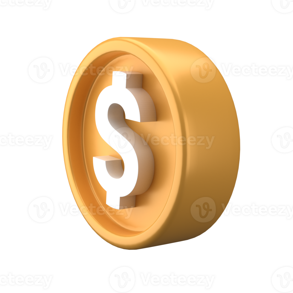 3d rendering of coins with different styles perspective, suitable for financial assets, 3d icons set png