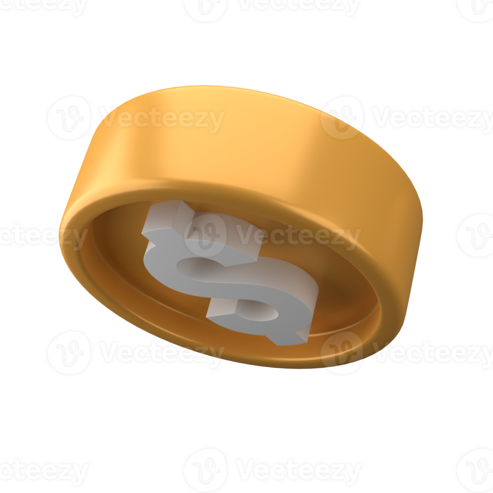 3d rendering of coins with different styles perspective, suitable for financial assets, 3d icons set png