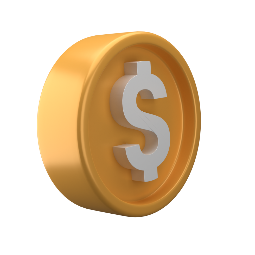 3d rendering of coins with different styles perspective, suitable for financial assets, 3d icons set png