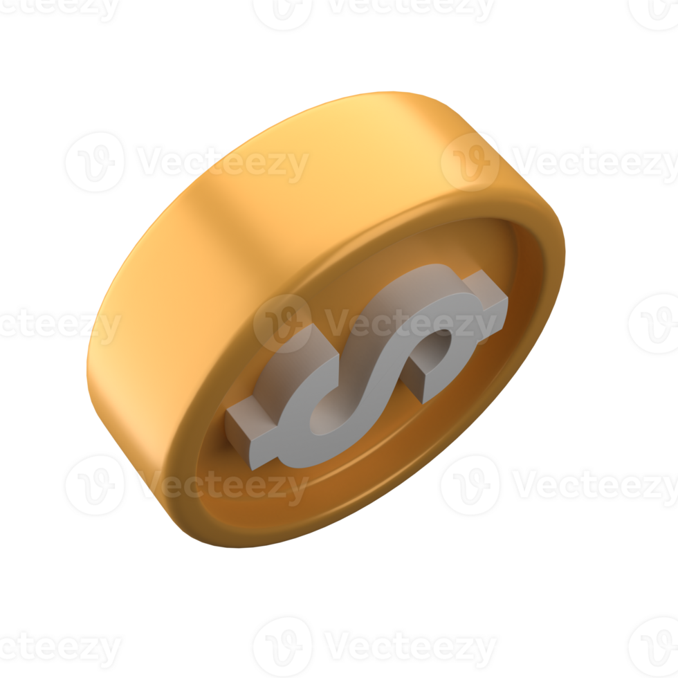 3d rendering of coins with different styles perspective, suitable for financial assets, 3d icons set png