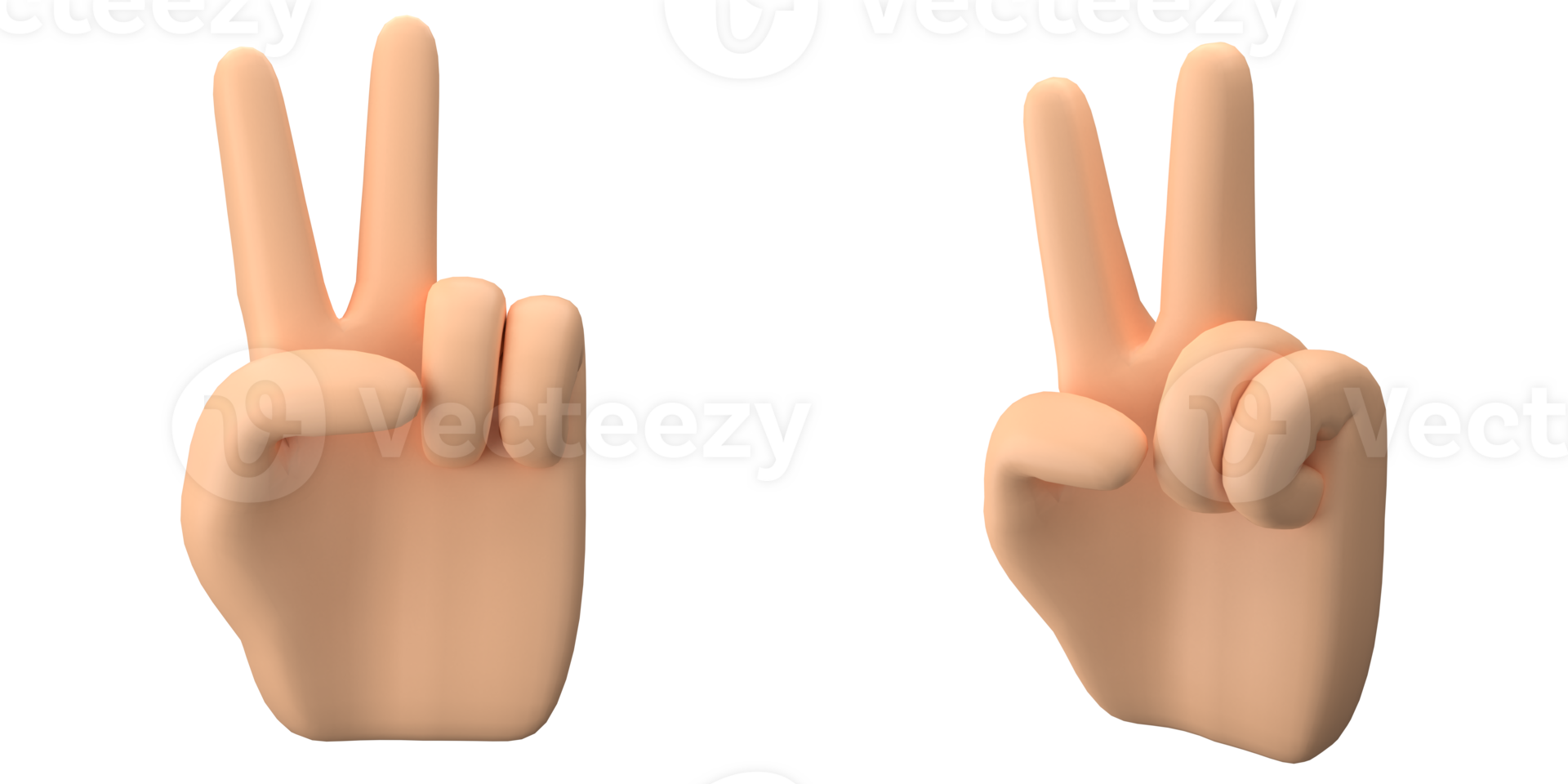 3d rendering of hand with finger pose make cool finger gesture, suitable to emoticon assets or icons, 3d icons set, png