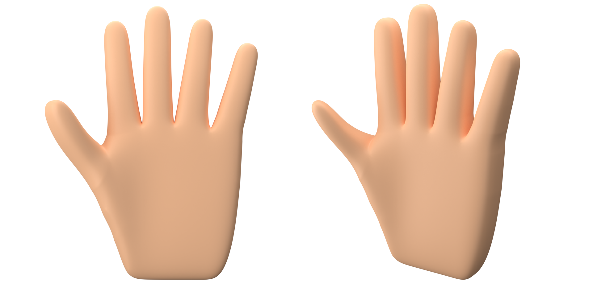 3d rendering of hand with finger pose make cool finger gesture, suitable to emoticon assets or icons, 3d icons set, png