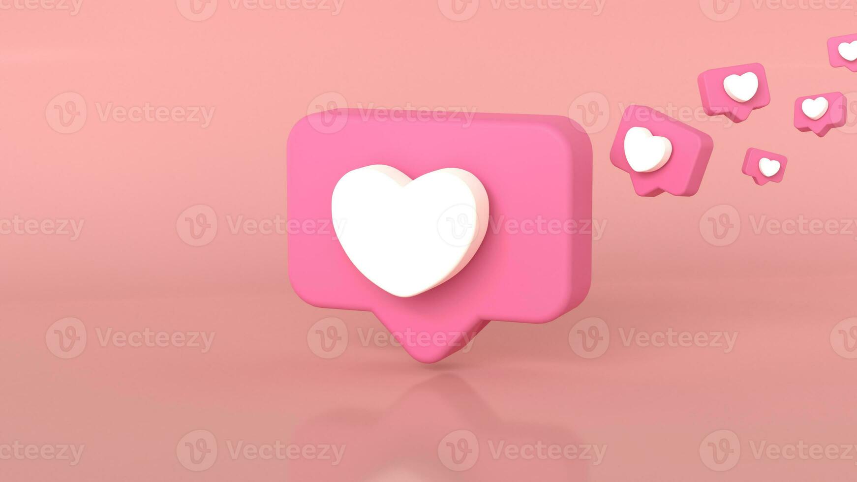 3d rendering of  Speech bubble messages, social media communication concept, chat box photo