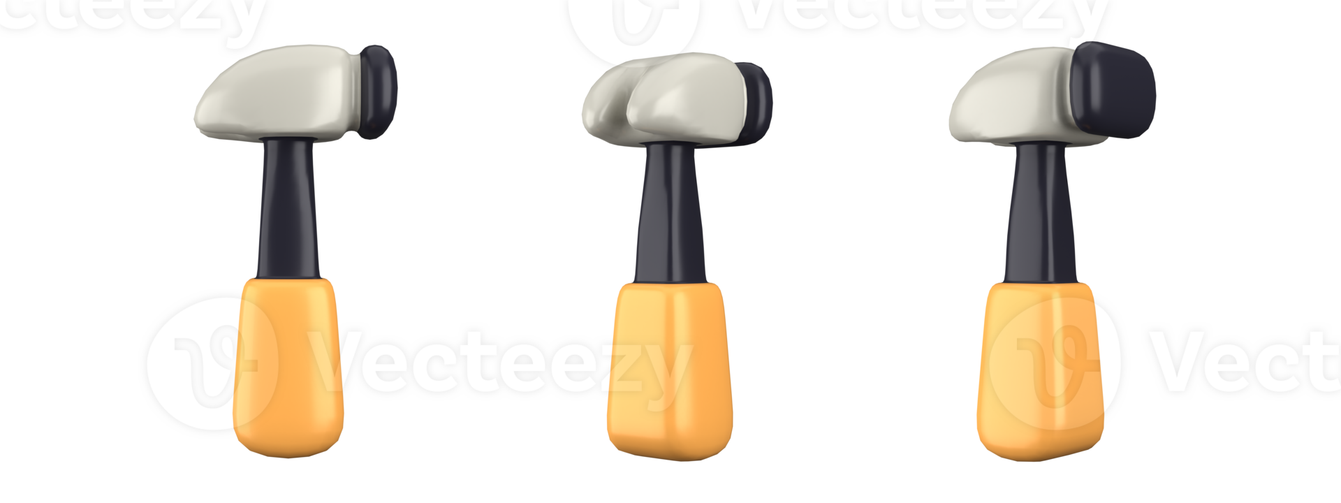 Realistic 3d Detailed 3d Hammer Set. Labor Day. 3d rendering png