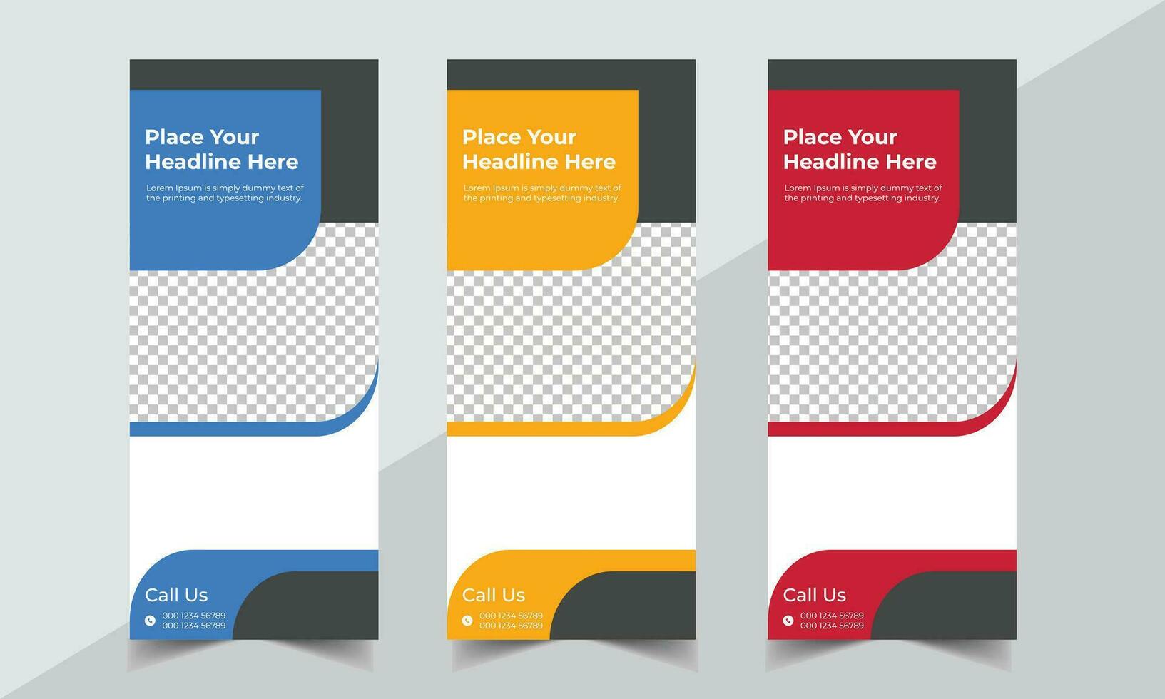 Business Roll Up Banner corporate Roll up background for Presentation, Vertical roll up, x-stand, exhibition display, Retractable banner vector