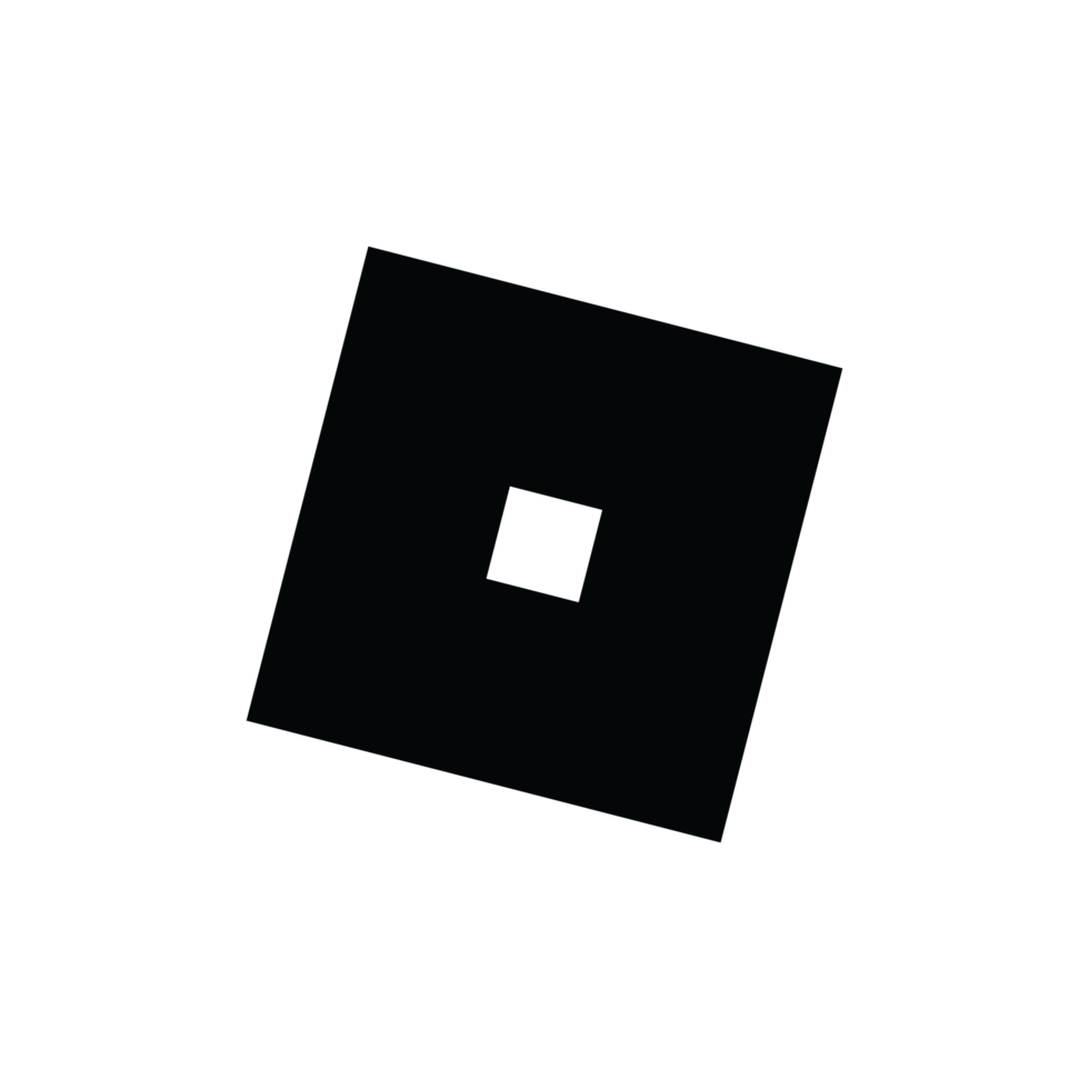 HD Roblox White Text Logo With Symbol Sign Icon PNG