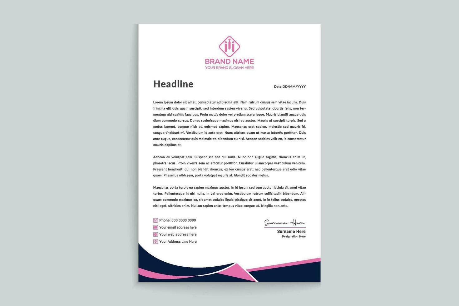 Corporate letterhead template vector