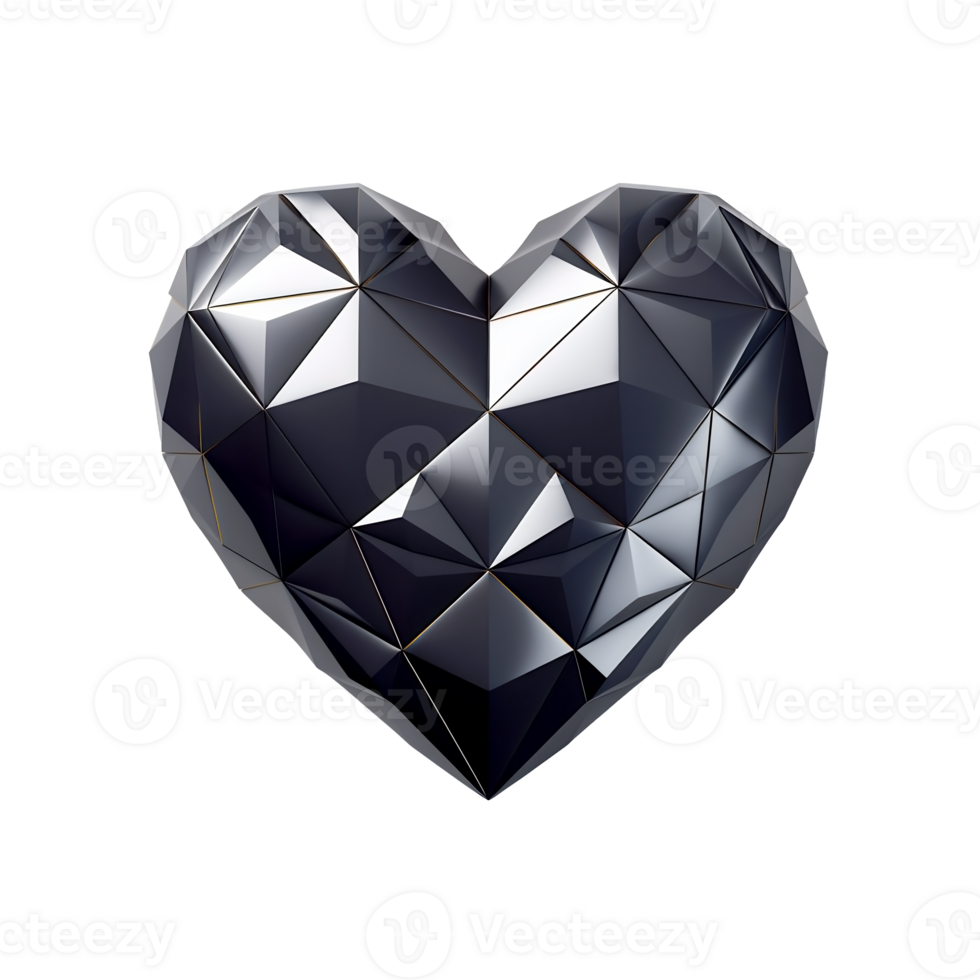 The Hearts - The Black Heart - Ai generated - Generative AI png