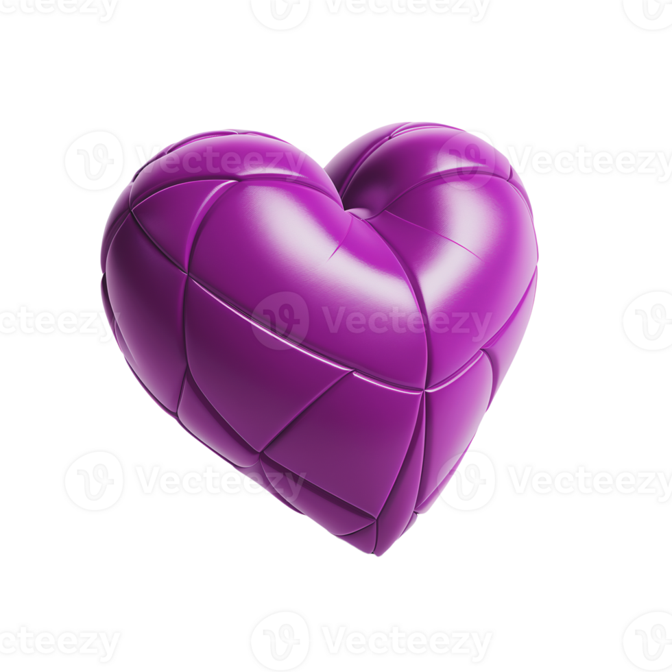 The Hearts - The Purple Leather Heart -  Ai generated - Generative AI png