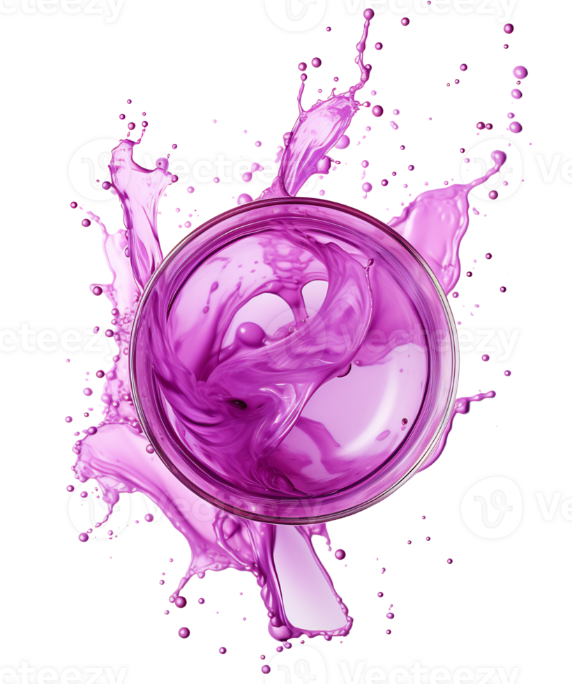 Colorful liquid splashes - Ai Generated - Generative AI png