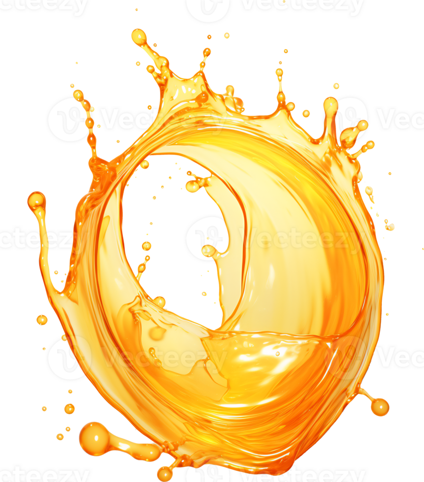 Colorful liquid splashes - Ai Generated - Generative AI png