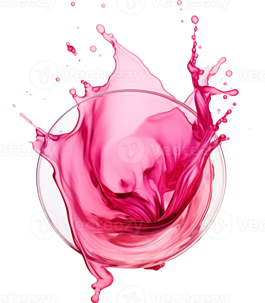 Colorful liquid splashes - Ai Generated - Generative AI png