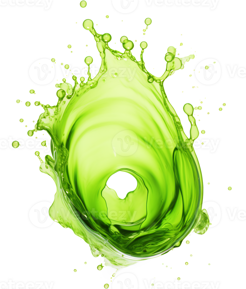 Colorful liquid splashes - Ai Generated - Generative AI png