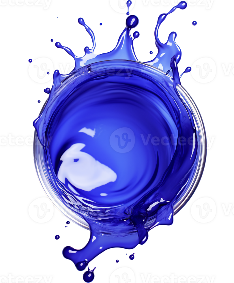 Colorful liquid splashes - Ai Generated - Generative AI png