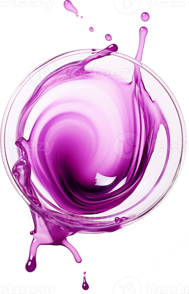 Colorful liquid splashes - Ai Generated - Generative AI png