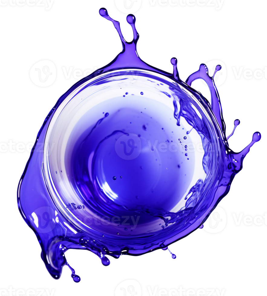 Colorful liquid splashes - Ai Generated - Generative AI png