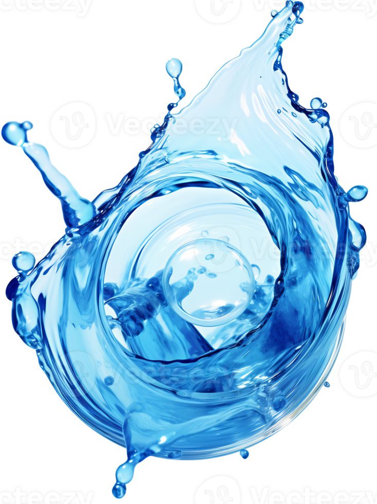 Colorful liquid splashes - Ai Generated - Generative AI png