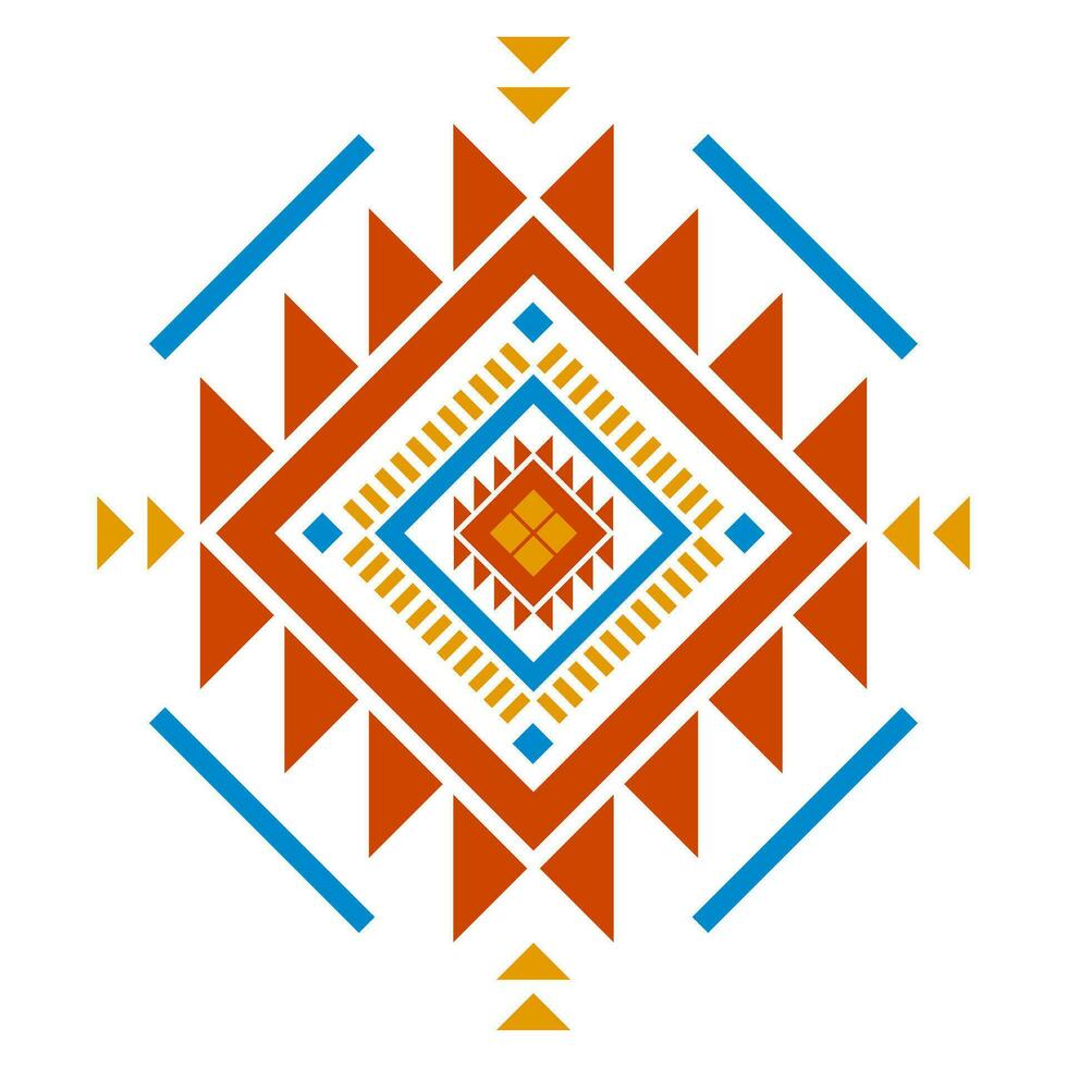 arte de patrones étnicos geométricos. estilo americano, mexicano. ornamento tribal azteca de fondo. diseño para tela, ropa, textil, logo, símbolo. vector