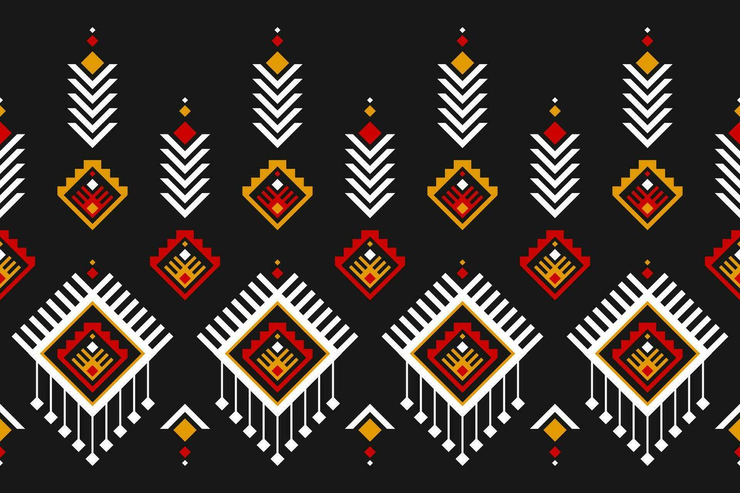 Ethnic Aztec pattern art. Geometric seamless pattern in tribal, folk embroidery, and Mexican style. vector