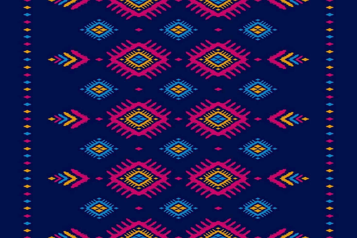 Ethnic ikat seamless pattern in tribal. Aztec geometric ethnic ornament print. Ikat pattern style. vector